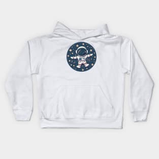 snow angel space astronaut Kids Hoodie